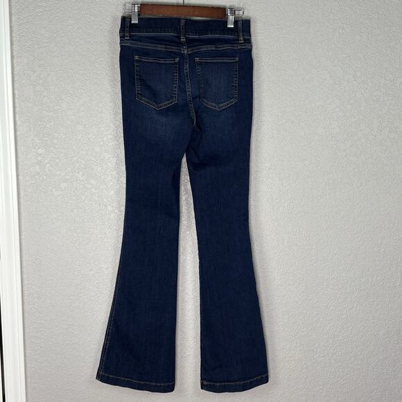 Spanx Flare Jeans Midnight Shade Women's S Dark Wash Stretch Denim Bell Bottoms - Picture 3 of 4